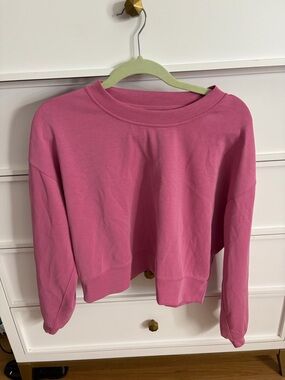 lululemon athletica Pink Cropped Crewneck Sweatshirt